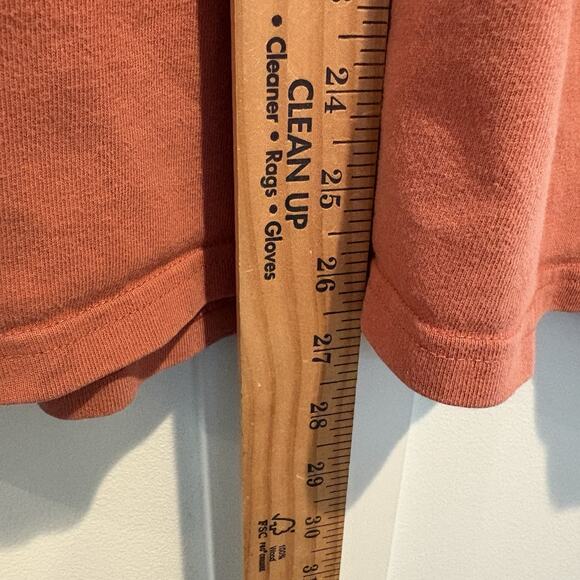 Champion T Shirt Large Terracotta Pink Embroidered Logo Patch Casual Mixed Media - Picture 8 of 13